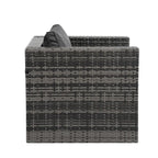 Outdoor Furniture 6 Set Wicker Furniture With Tempered Glass Coffee Table