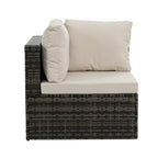 Outdoor Furniture 6 Set Wicker Furniture With Tempered Glass Coffee Table