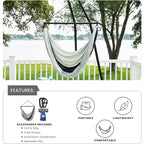 Ceara Patio Hammock Swing Chair With Carrying Pouch Portable Outdoor Hammock Tree Swing Seat For Travel Camping - 55 x 39 inch