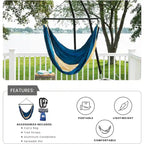 Ceara Patio Hammock Swing Chair With Carrying Pouch Portable Outdoor Hammock Tree Swing Seat For Travel Camping - 55 x 39 inch