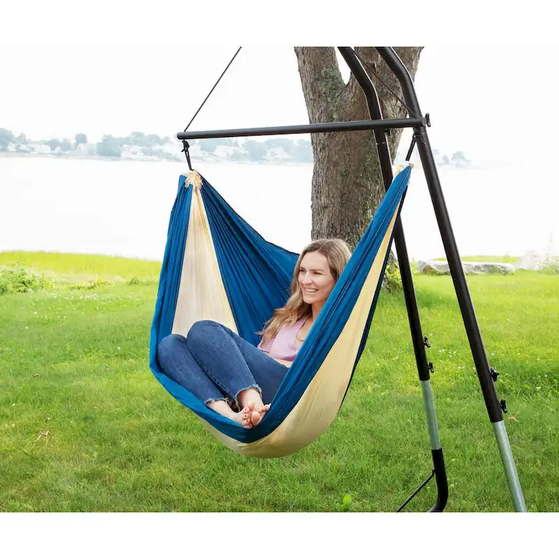 Ceara Patio Hammock Swing Chair With Carrying Pouch Portable Outdoor Hammock Tree Swing Seat For Travel Camping - 55 x 39 inch