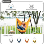 Ceara Patio Hammock Swing Chair With Carrying Pouch Portable Outdoor Hammock Tree Swing Seat For Travel Camping - 55 x 39 inch