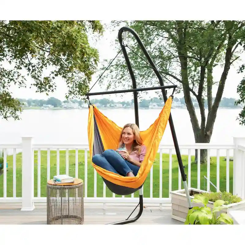 Ceara Patio Hammock Swing Chair With Carrying Pouch Portable Outdoor Hammock Tree Swing Seat For Travel Camping - 55 x 39 inch