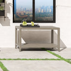 Homestyles Sustain Gray Wood Outdoor Sofa Table - 46   x 18   x 28