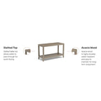 Homestyles Sustain Gray Wood Outdoor Sofa Table - 46   x 18   x 28