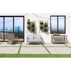 Homestyles Sustain Gray Wood Outdoor Sofa Table - 46   x 18   x 28