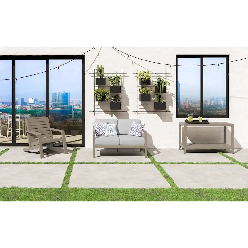 Homestyles Sustain Gray Wood Outdoor Sofa Table - 46   x 18   x 28