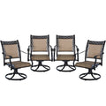 Clihome Aluminum Dining Chairs (Set of 2/4/6) With Rattan Cushion