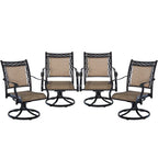 Clihome Aluminum Dining Chairs (Set of 2/4/6) With Rattan Cushion