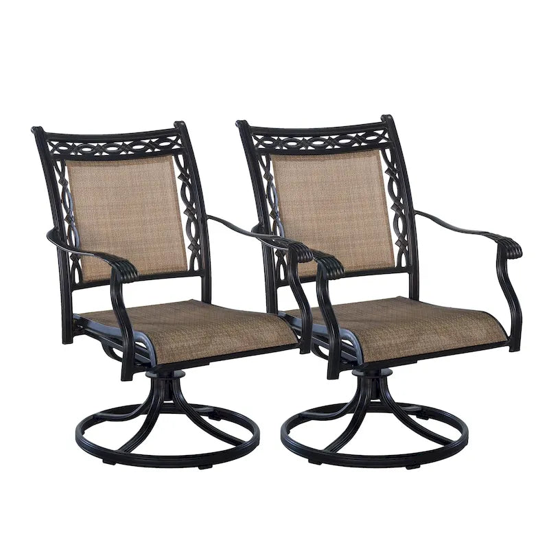 Clihome Aluminum Dining Chairs (Set of 2/4/6) With Rattan Cushion