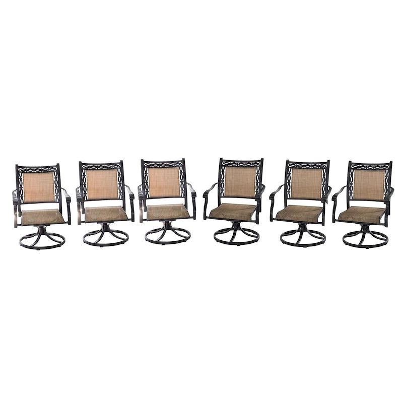 Clihome Aluminum Dining Chairs (Set of 2/4/6) With Rattan Cushion