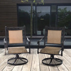 Clihome Aluminum Dining Chairs (Set of 2/4/6) With Rattan Cushion
