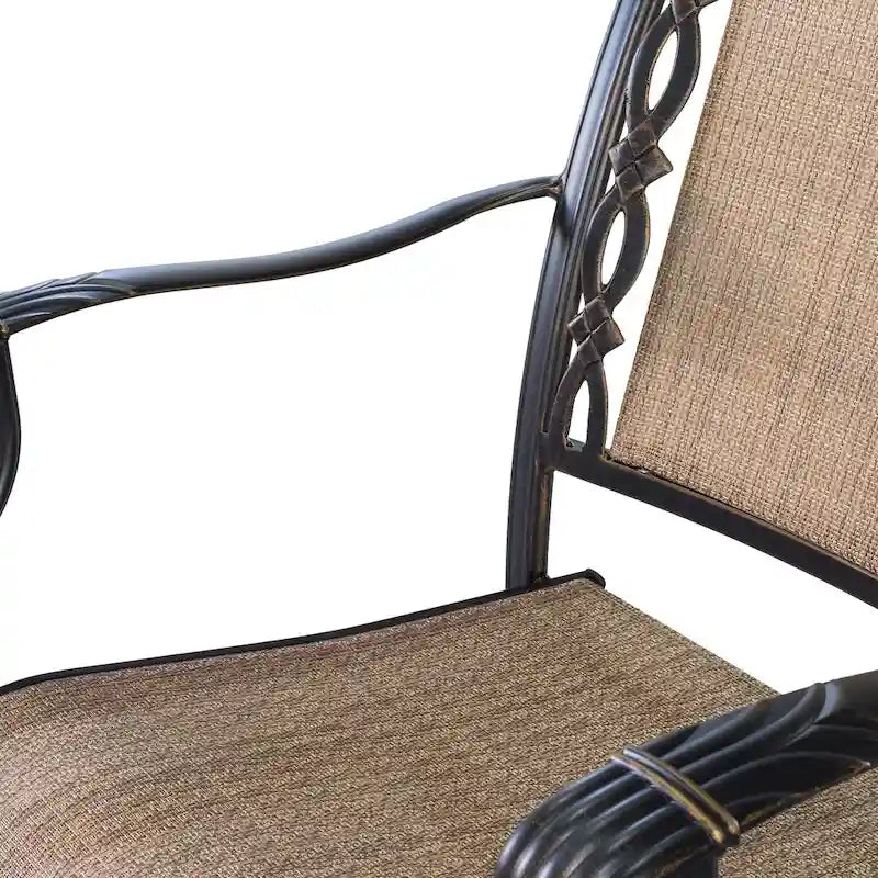 Clihome Aluminum Dining Chairs (Set of 2/4/6) With Rattan Cushion