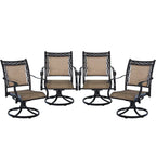 Clihome Aluminum Dining Chairs (Set of 2/4/6) With Rattan Cushion