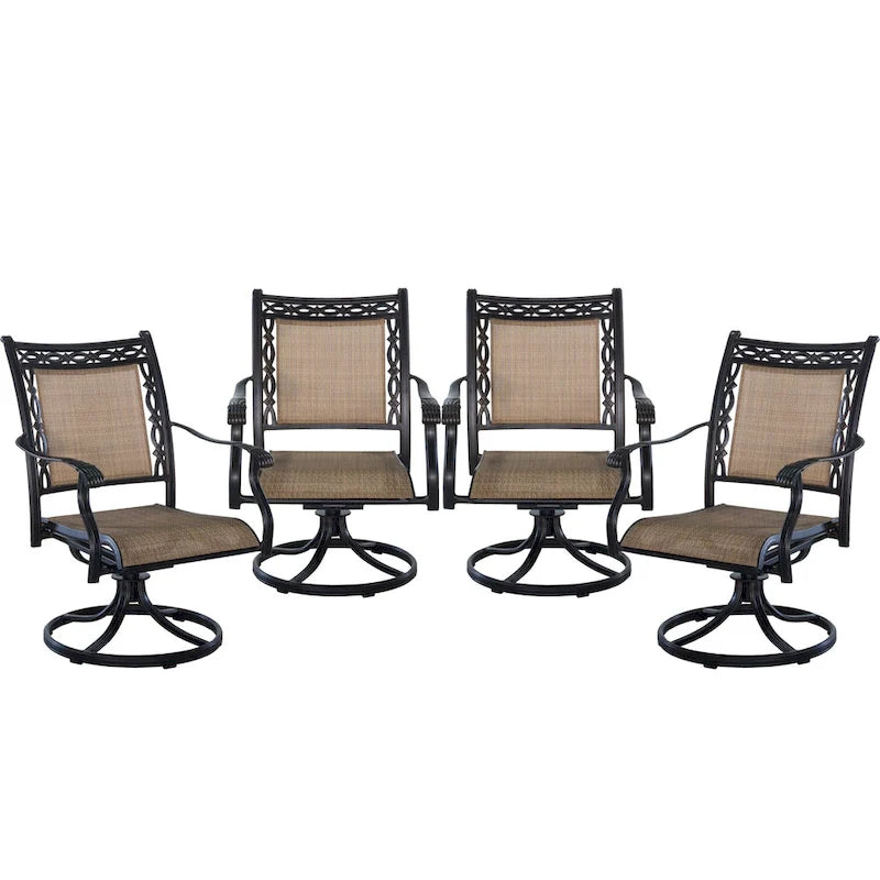 Clihome Aluminum Dining Chairs (Set of 2/4/6) With Rattan Cushion