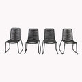 M4H Set of 4 Neil Stackable Outdoor Dining Armless Chair
