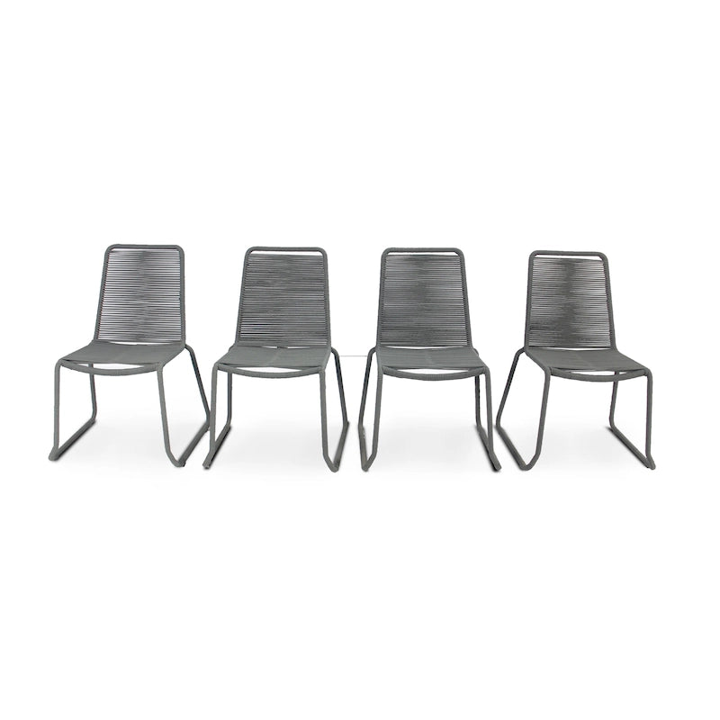 M4H Set of 4 Neil Stackable Outdoor Dining Armless Chair
