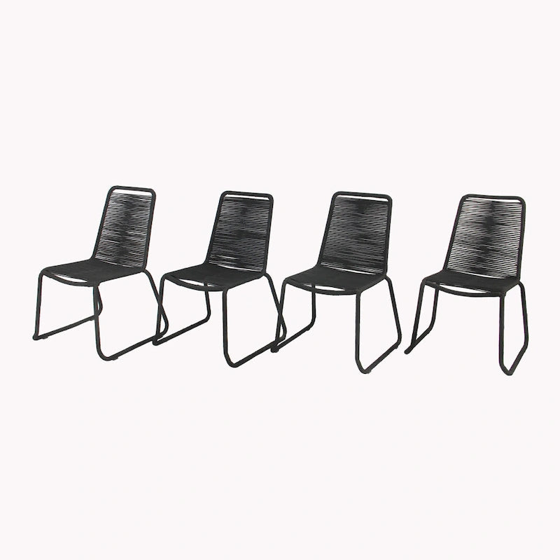 M4H Set of 4 Neil Stackable Outdoor Dining Armless Chair