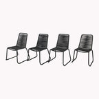 M4H Set of 4 Neil Stackable Outdoor Dining Armless Chair