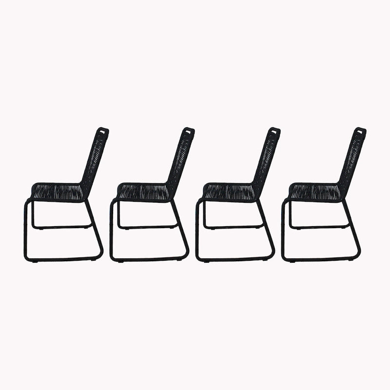 M4H Set of 4 Neil Stackable Outdoor Dining Armless Chair