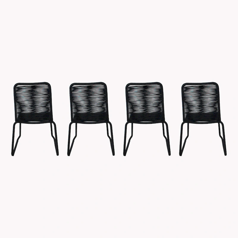 M4H Set of 4 Neil Stackable Outdoor Dining Armless Chair