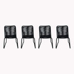 M4H Set of 4 Neil Stackable Outdoor Dining Armless Chair