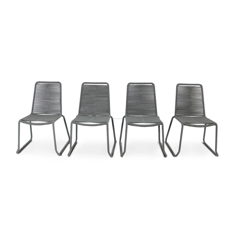 M4H Set of 4 Neil Stackable Outdoor Dining Armless Chair
