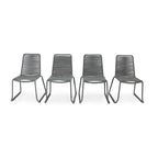 M4H Set of 4 Neil Stackable Outdoor Dining Armless Chair