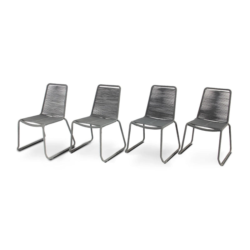 M4H Set of 4 Neil Stackable Outdoor Dining Armless Chair