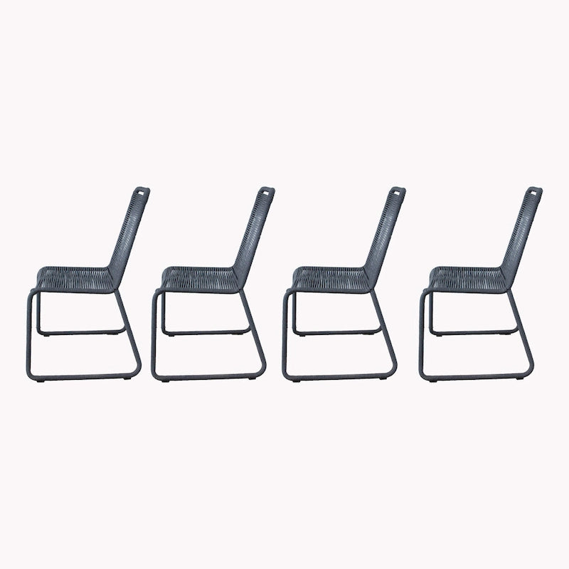 M4H Set of 4 Neil Stackable Outdoor Dining Armless Chair