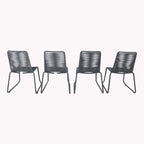 M4H Set of 4 Neil Stackable Outdoor Dining Armless Chair