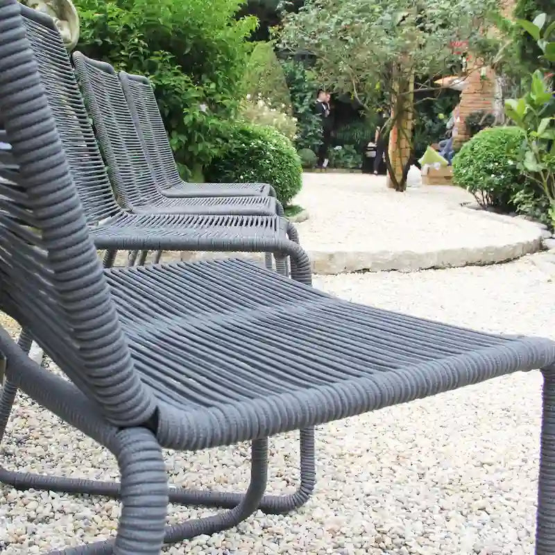M4H Set of 4 Neil Stackable Outdoor Dining Armless Chair