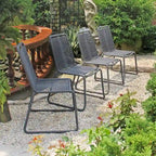 M4H Set of 4 Neil Stackable Outdoor Dining Armless Chair