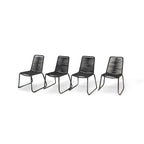 M4H Set of 4 Neil Stackable Outdoor Dining Armless Chair