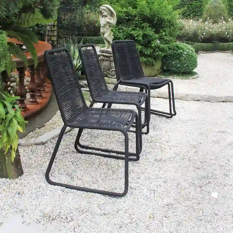 M4H Set of 4 Neil Stackable Outdoor Dining Armless Chair