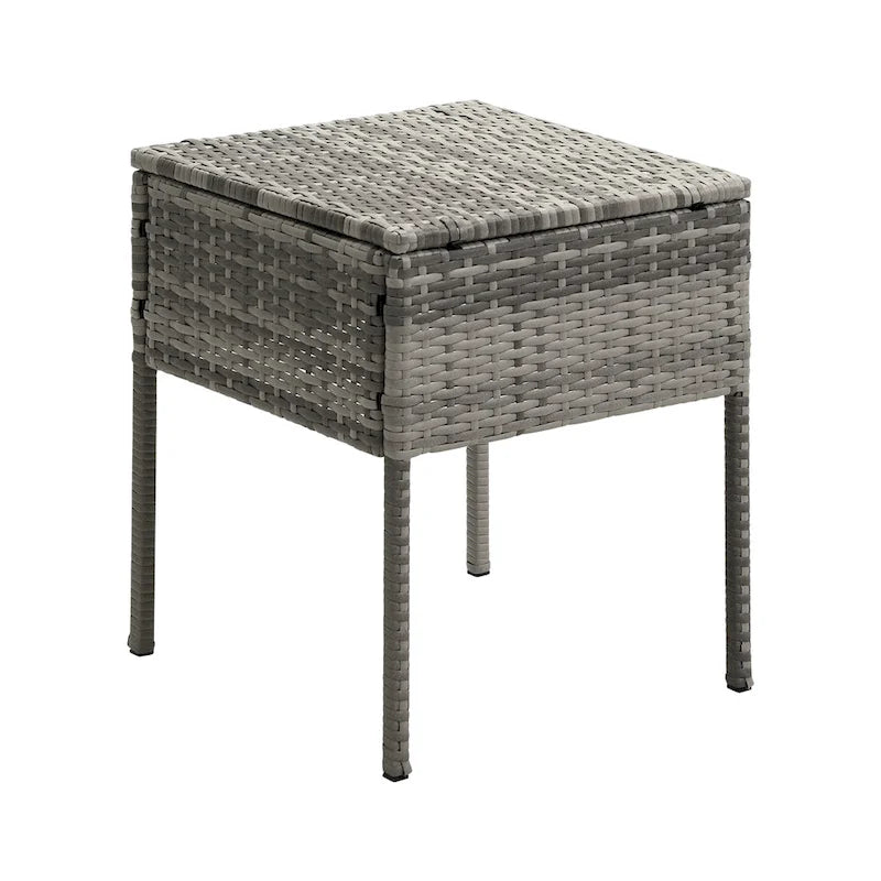 3-piece Patio Wicker Conversation?Set with Coffee Table