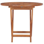 Chic Teak California Teak Wood Outdoor Folding Bistro Dining Table, 36 inch