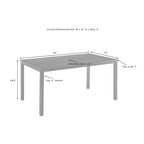 Crosley Kaplan Outdoor Dining Table - 60 W x 37 D x 28.5 H