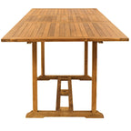 Chic Teak Elzas Rectangular Teak Wood Outdoor Extension Bar Table, 71 to 95 inch (Table Only)