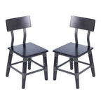 2 Pack Commercial Grade Rustic Antique Industrial Style Wood Dining Chair