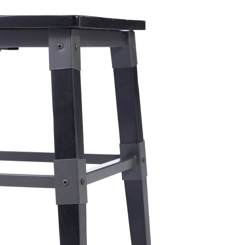 2 Pack Commercial Grade Rustic Antique Industrial Style Wood Dining Chair