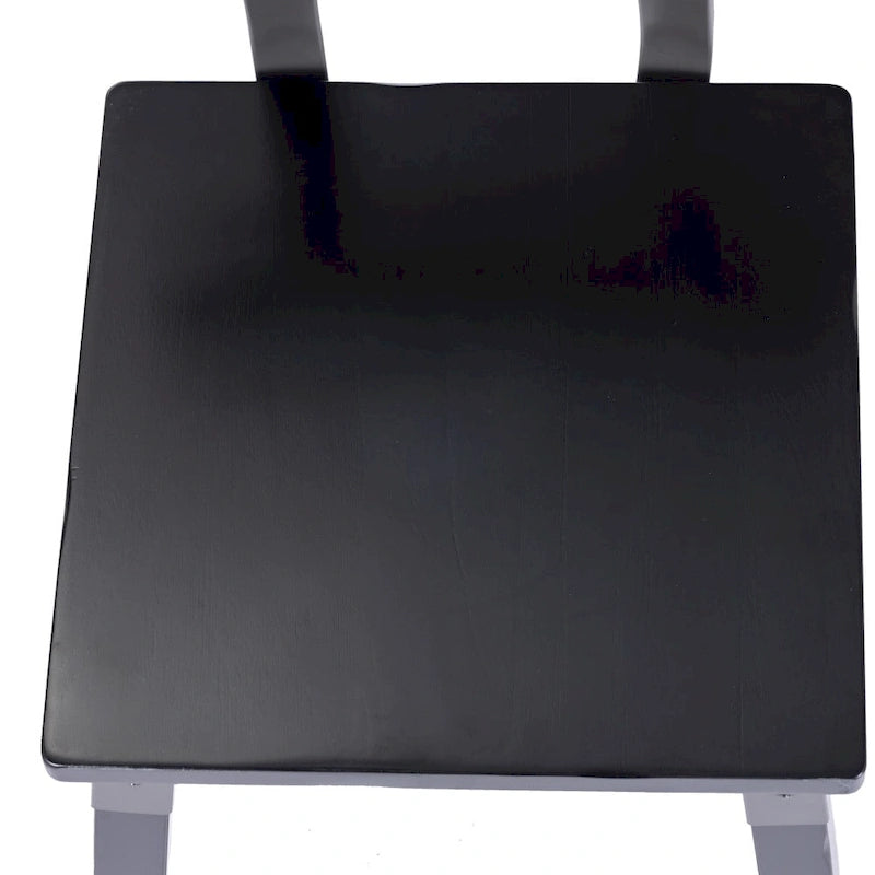 2 Pack Commercial Grade Rustic Antique Industrial Style Wood Dining Chair