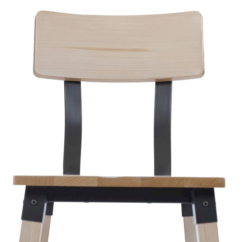 2 Pack Commercial Grade Rustic Antique Industrial Style Wood Dining Chair