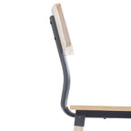 2 Pack Commercial Grade Rustic Antique Industrial Style Wood Dining Chair