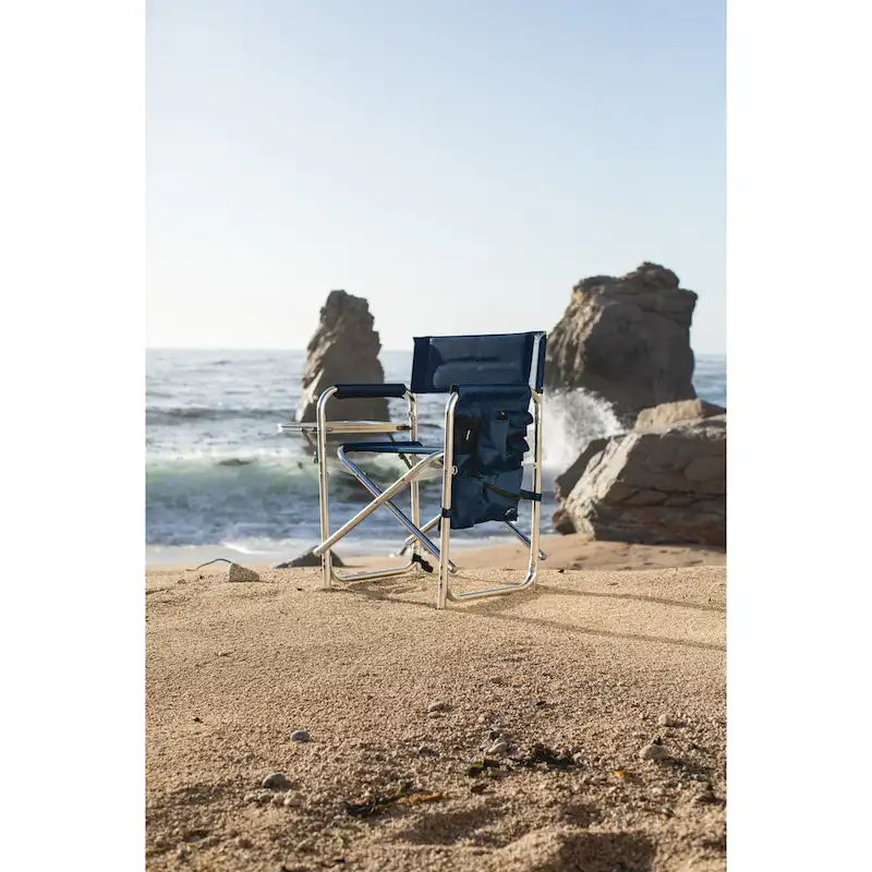 Picnic Time Portable Navy Blue Sports Chair