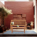 Chic Teak Castle Outdoor Teak Wood Patio & Garden Bench with Arms, 5 foot