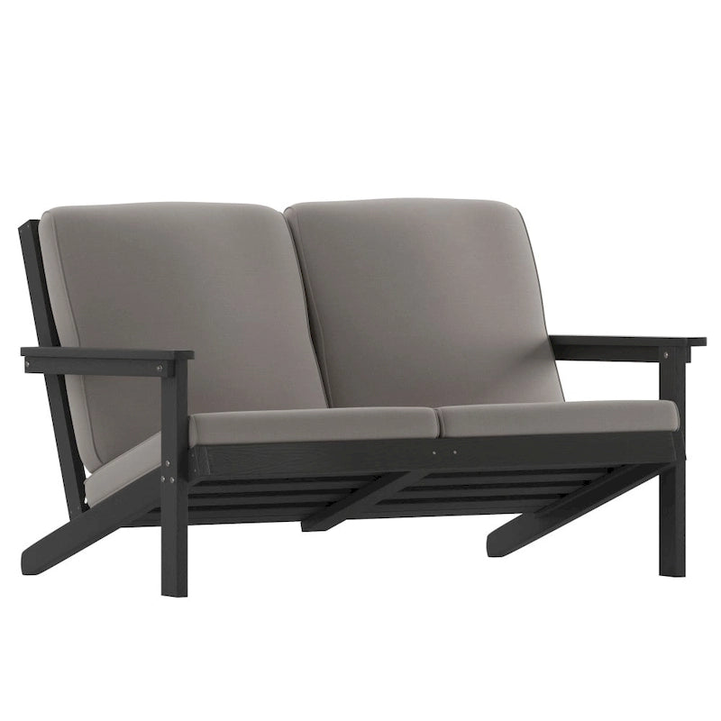 All-Weather Poly Resin Adirondack Loveseat & Cushions