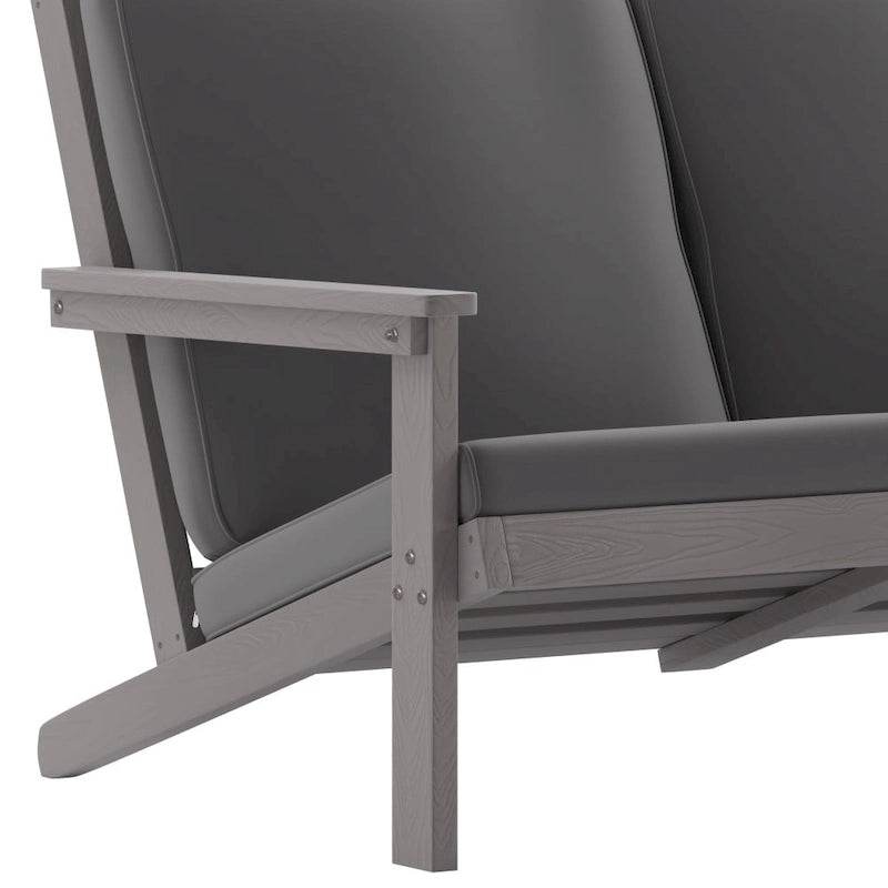 All-Weather Poly Resin Adirondack Loveseat & Cushions