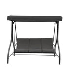 Clihome 3 Person Adjustable Canopy Porch Swing with Removable Cushions