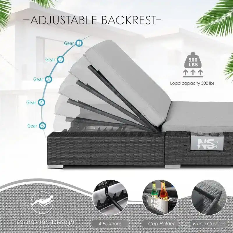 FINCATI 11 Pieces Patio Furniture Set Outdoor Sectional Sofa with Firepit Table